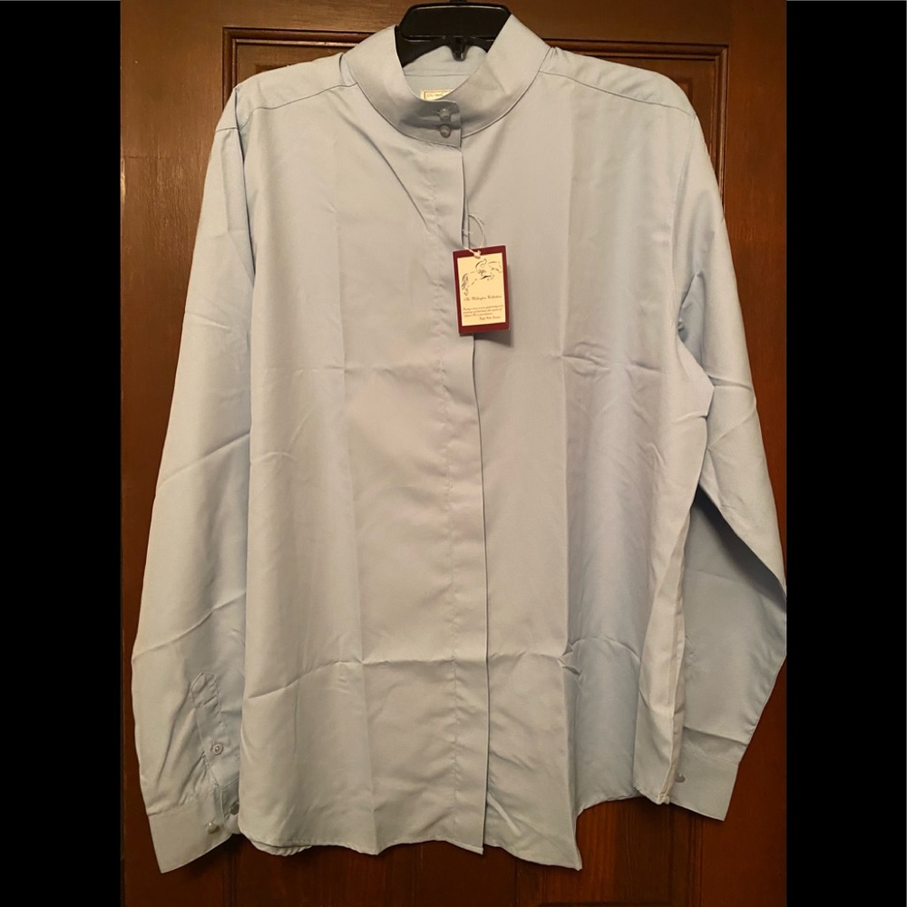 The Wellington Collection Womens Light Blue Huntshirt Size 54